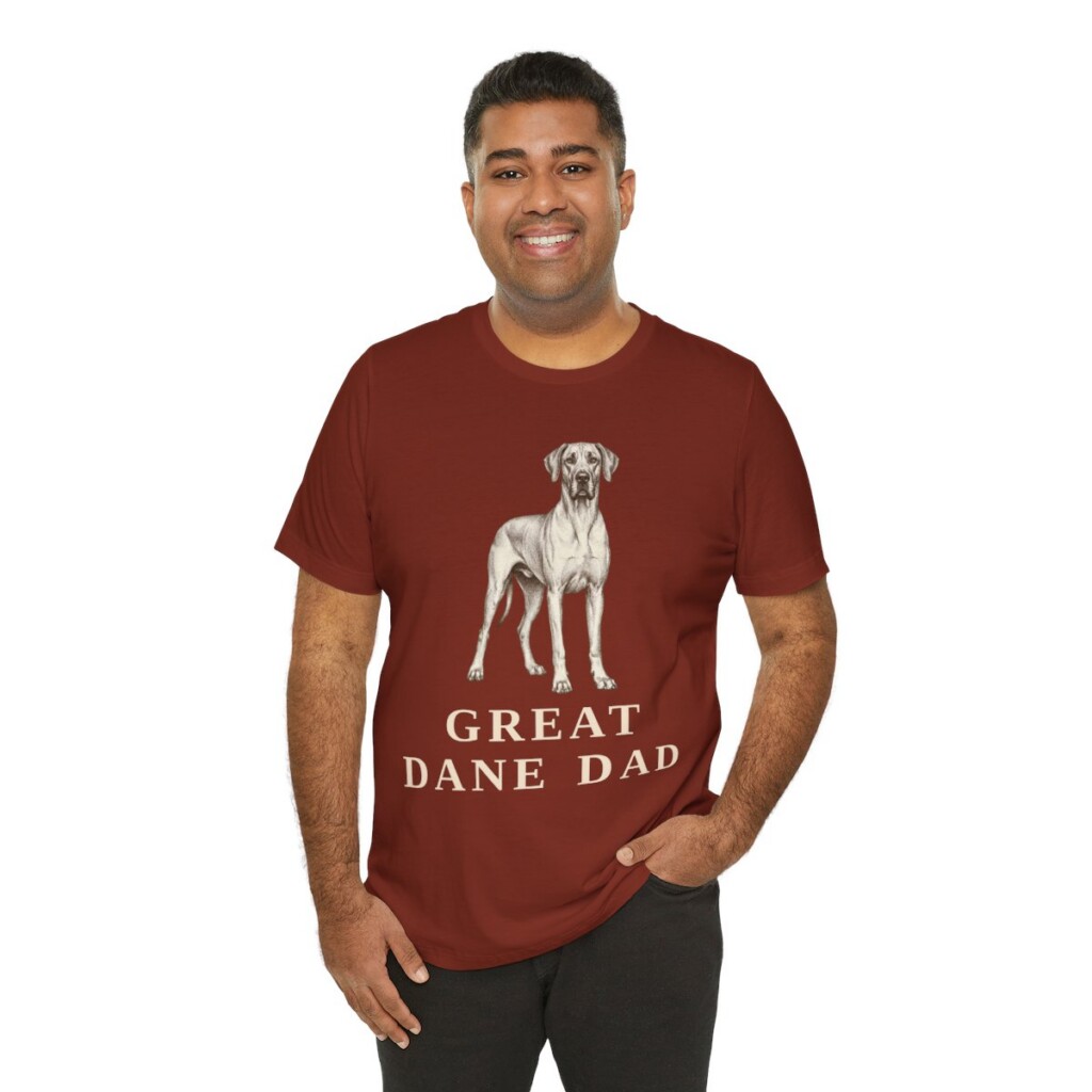 Great Dane Dad Shirt, Vintage Dog Sketch Tee, Dog Dad Gift