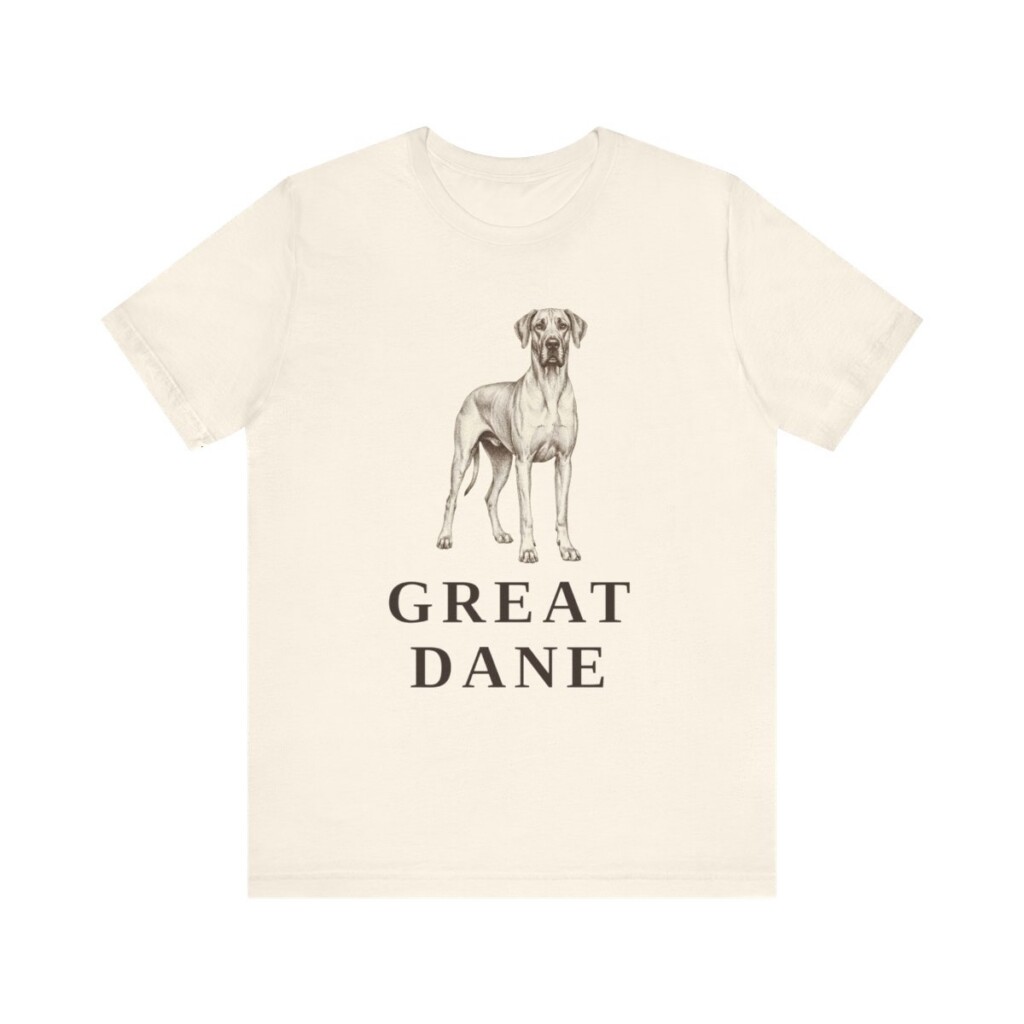 Great Dane Lover Shirt, Vintage Dog Sketch Tee, Dog Lover Gift