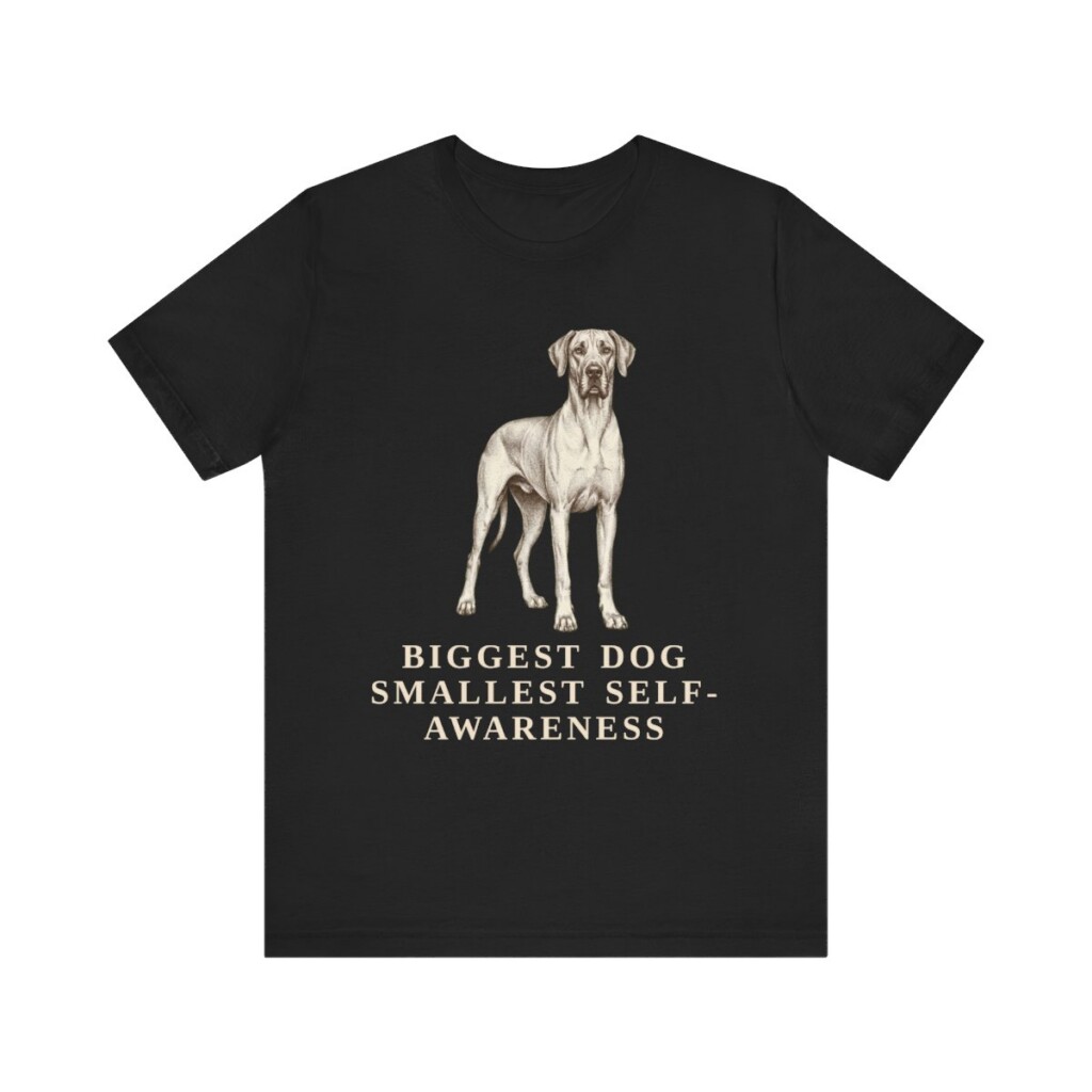 Great Dane Humor Shirt, Vintage Dog Sketch Tee, Dog Humor Gift