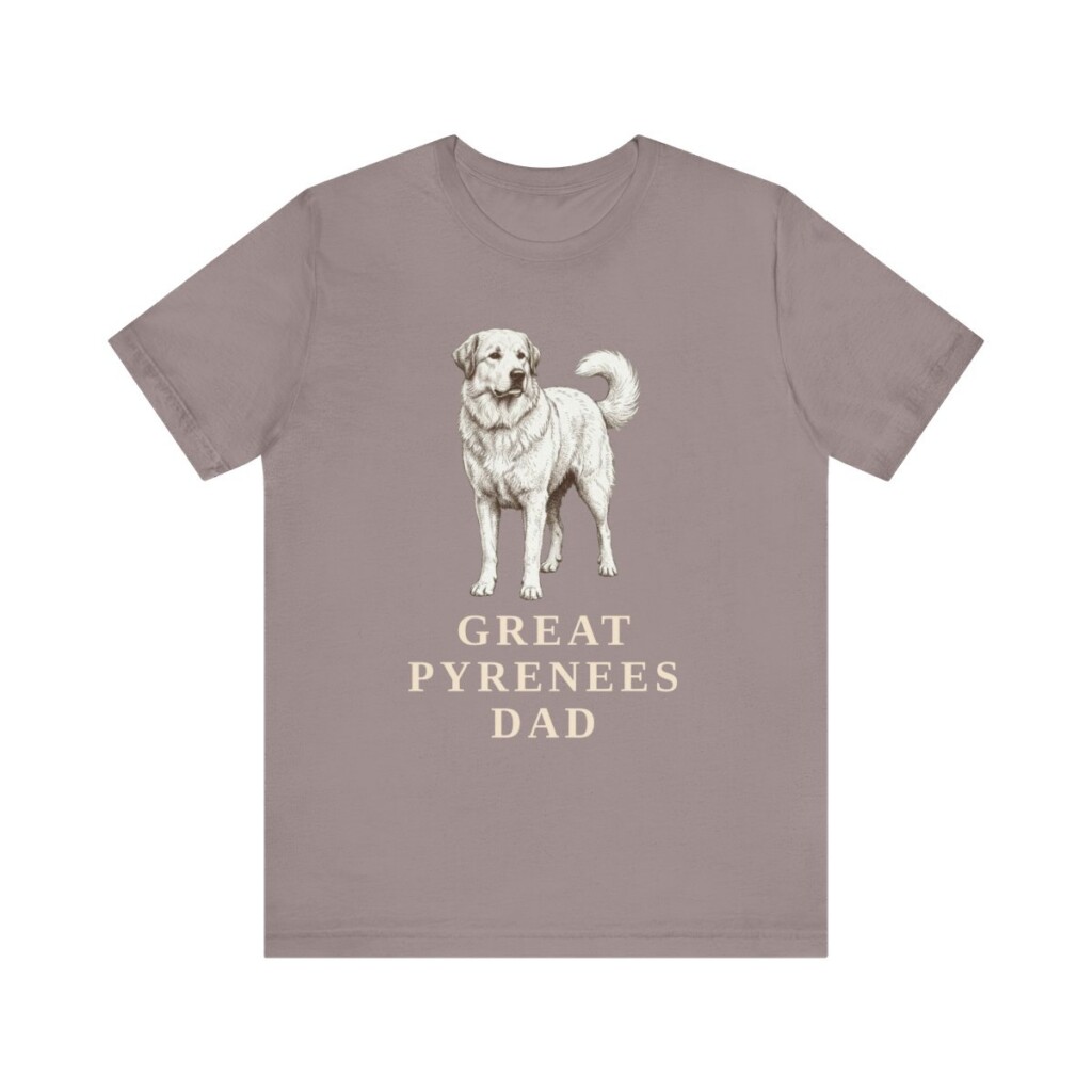 Great Pyrenees Dad Shirt, Vintage Dog Sketch Tee, Dog Dad Gift