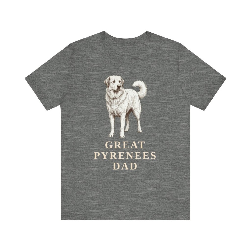 Great Pyrenees Dad Shirt, Vintage Dog Sketch Tee, Dog Dad Gift