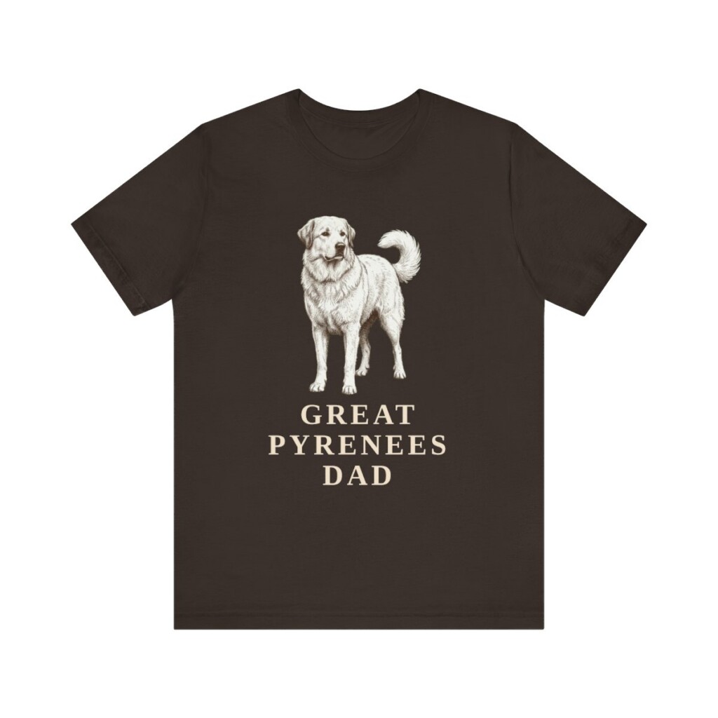 Great Pyrenees Dad Shirt, Vintage Dog Sketch Tee, Dog Dad Gift