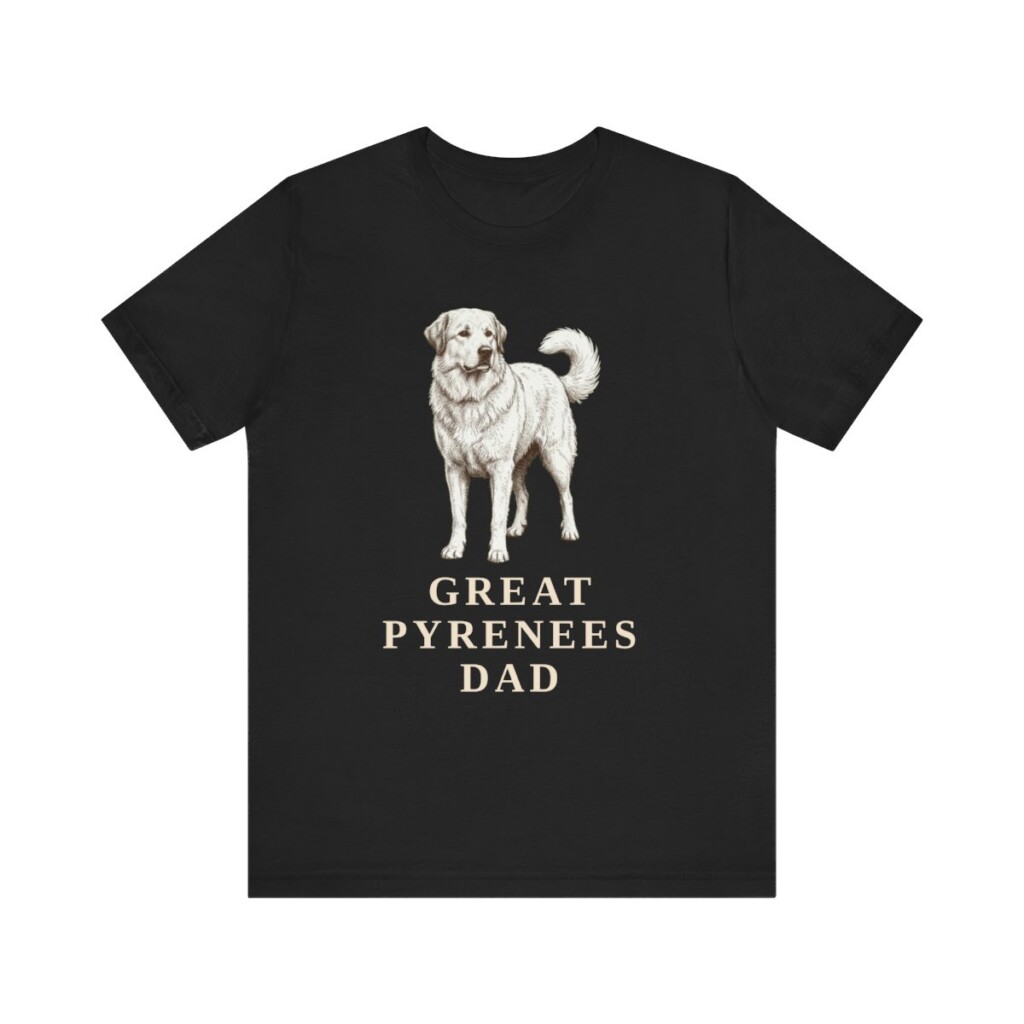 Great Pyrenees Dad Shirt, Vintage Dog Sketch Tee, Dog Dad Gift