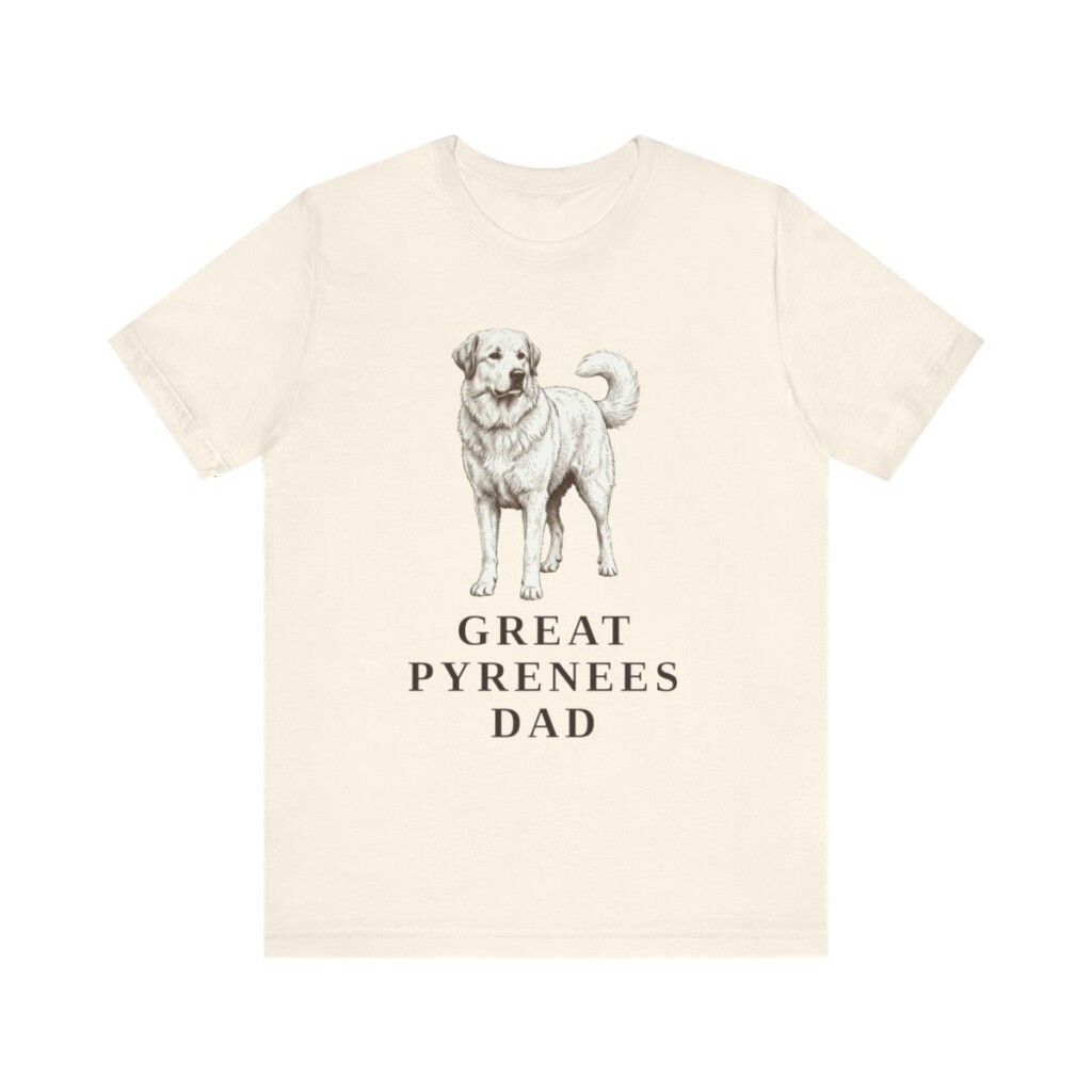 Great Pyrenees Dad Shirt, Vintage Dog Sketch Tee, Dog Dad Gift