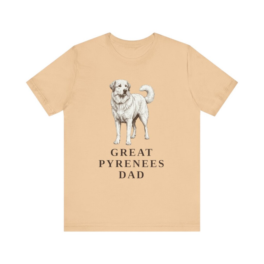 Great Pyrenees Dad Shirt, Vintage Dog Sketch Tee, Dog Dad Gift