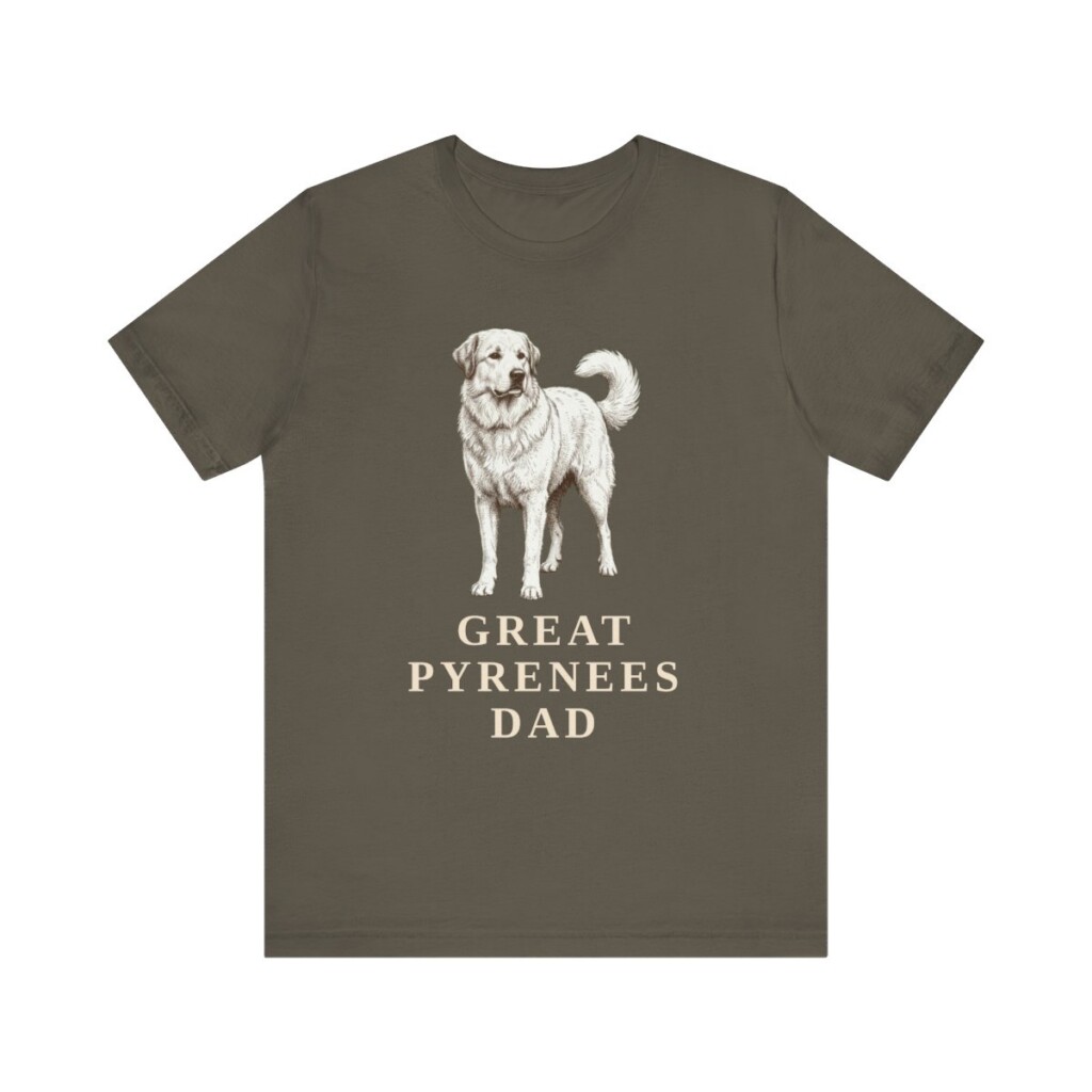 Great Pyrenees Dad Shirt, Vintage Dog Sketch Tee, Dog Dad Gift