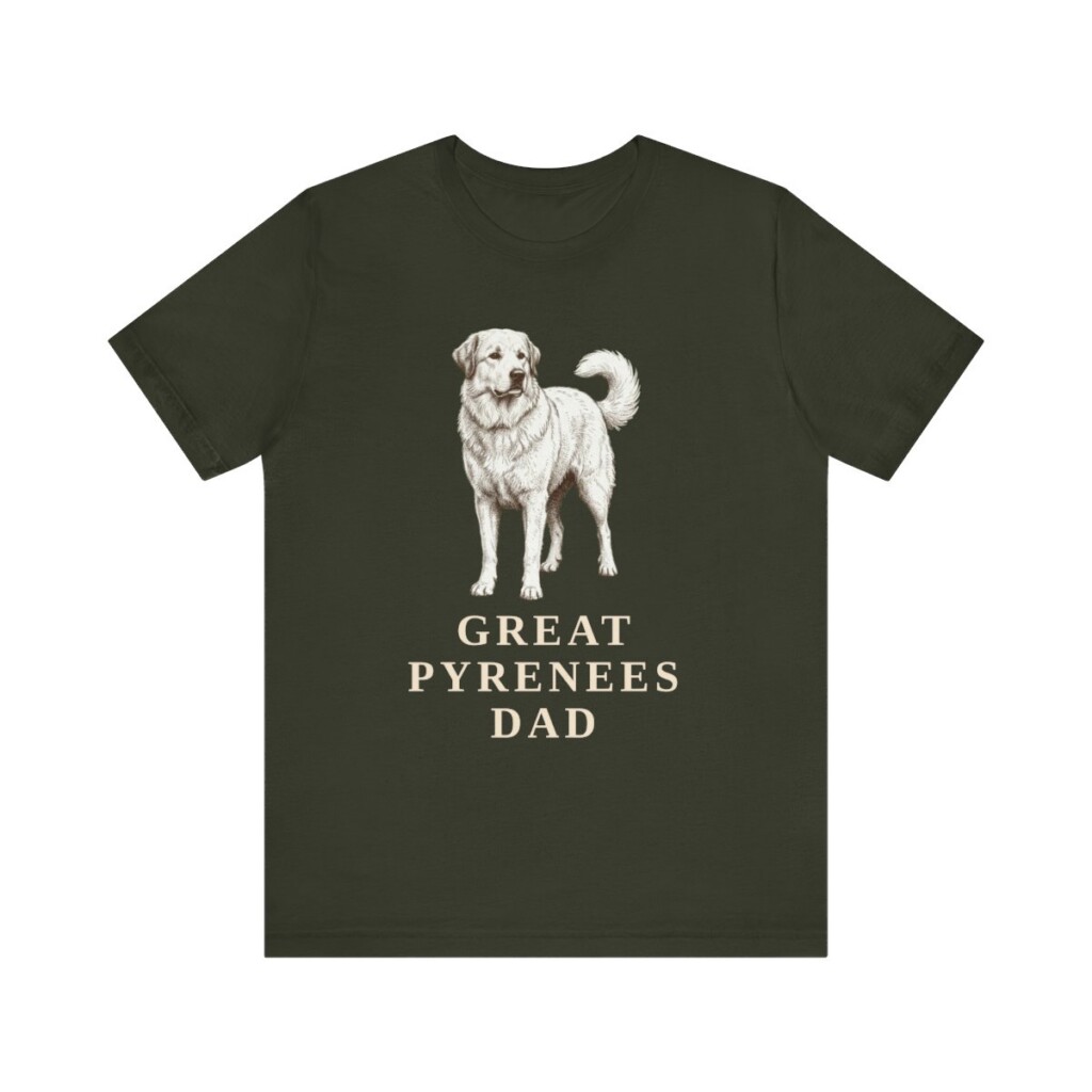 Great Pyrenees Dad Shirt, Vintage Dog Sketch Tee, Dog Dad Gift