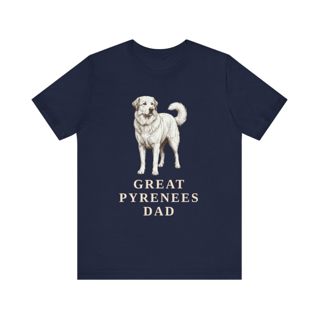 Great Pyrenees Dad Shirt, Vintage Dog Sketch Tee, Dog Dad Gift