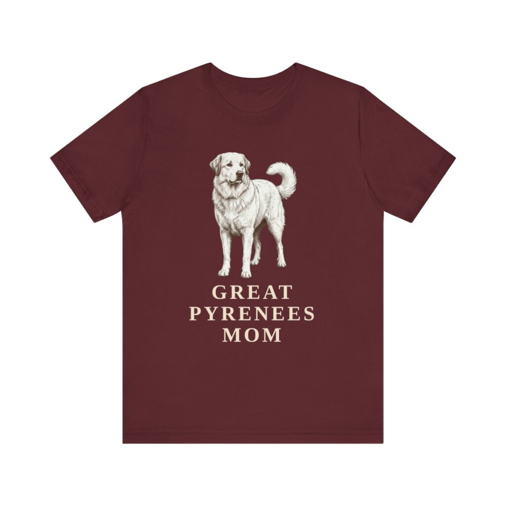 Great Pyrenees Mom Shirt, Vintage Dog Sketch Tee, Dog Mom Gift
