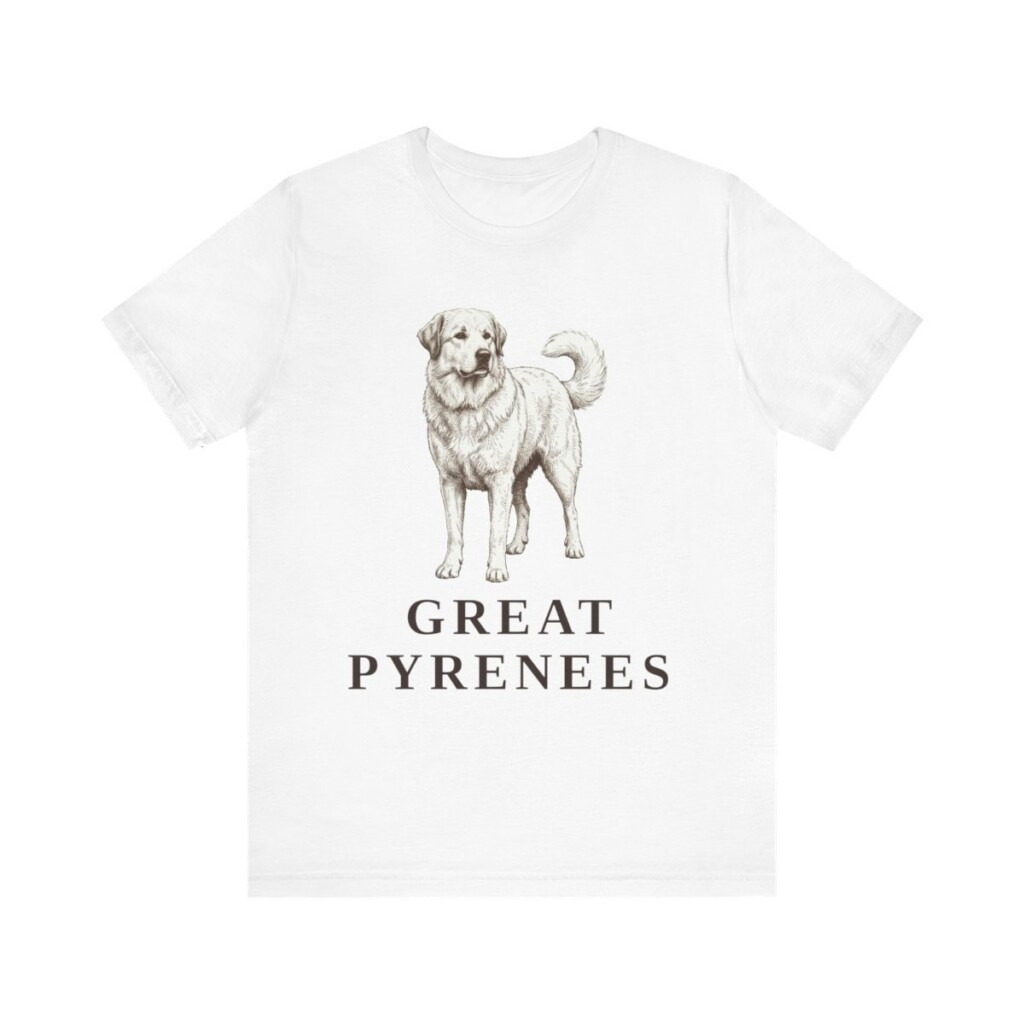 Great Pyrenees Lover Shirt, Vintage Dog Sketch Tee, Dog Lover Gift