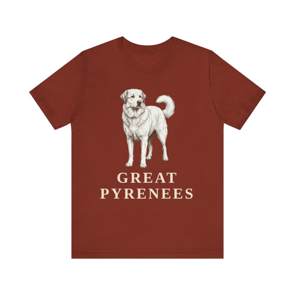 Great Pyrenees Lover Shirt, Vintage Dog Sketch Tee, Dog Lover Gift