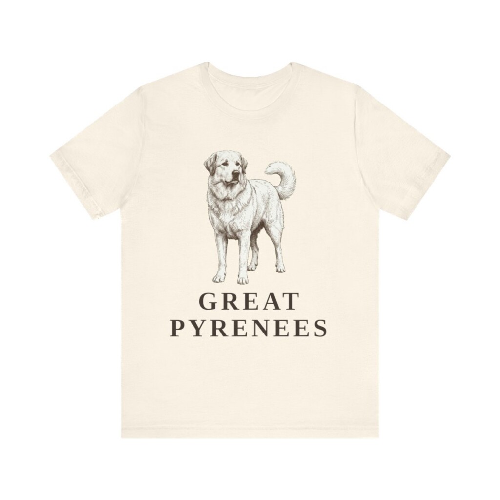 Great Pyrenees Lover Shirt, Vintage Dog Sketch Tee, Dog Lover Gift