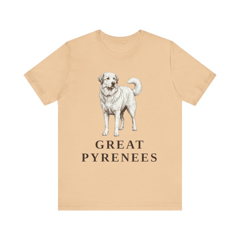 Great Pyrenees Lover Shirt, Vintage Dog Sketch Tee, Dog Lover Gift