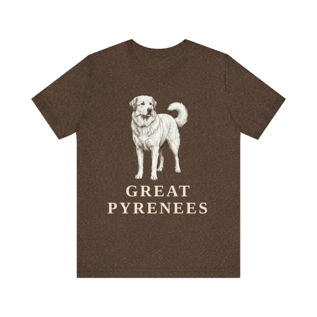 Great Pyrenees Lover Shirt, Vintage Dog Sketch Tee, Dog Lover Gift