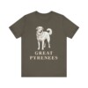 Great Pyrenees Lover Shirt, Vintage Dog Sketch Tee, Dog Lover Gift
