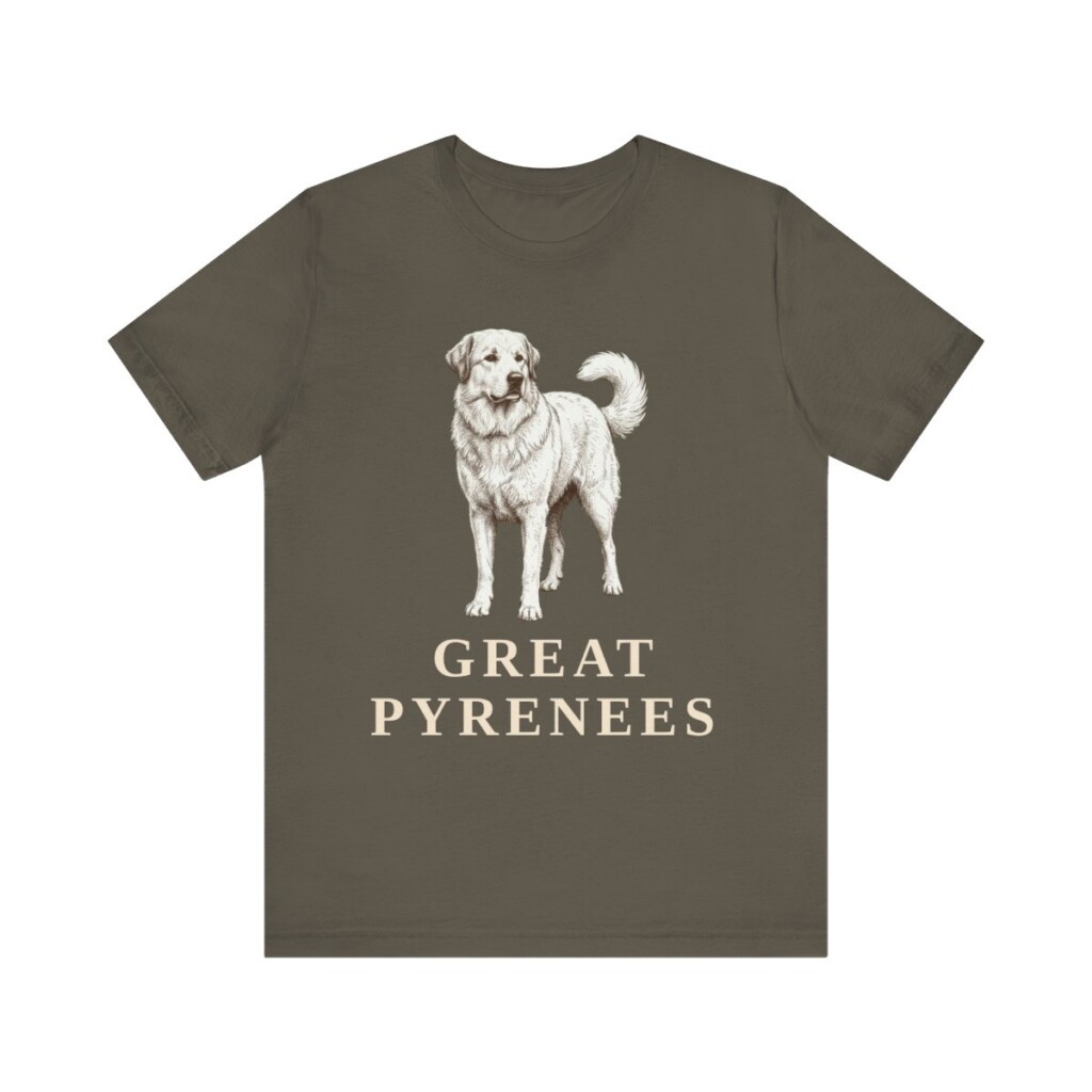 Great Pyrenees Lover Shirt, Vintage Dog Sketch Tee, Dog Lover Gift