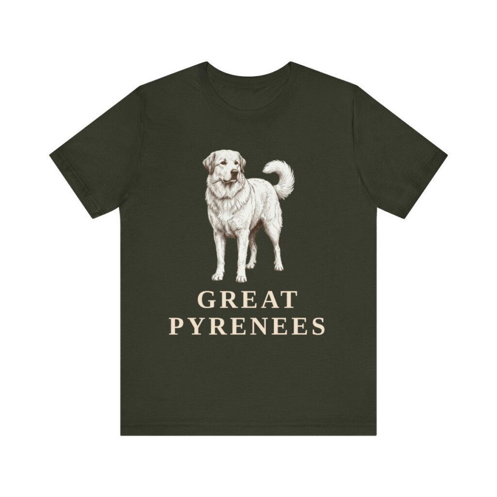 Great Pyrenees Lover Shirt, Vintage Dog Sketch Tee, Dog Lover Gift