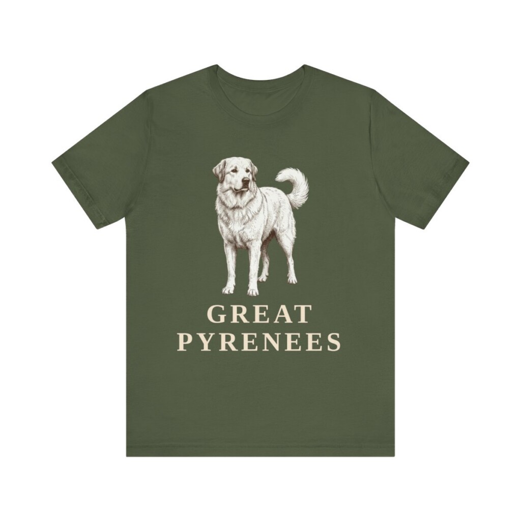 Great Pyrenees Lover Shirt, Vintage Dog Sketch Tee, Dog Lover Gift