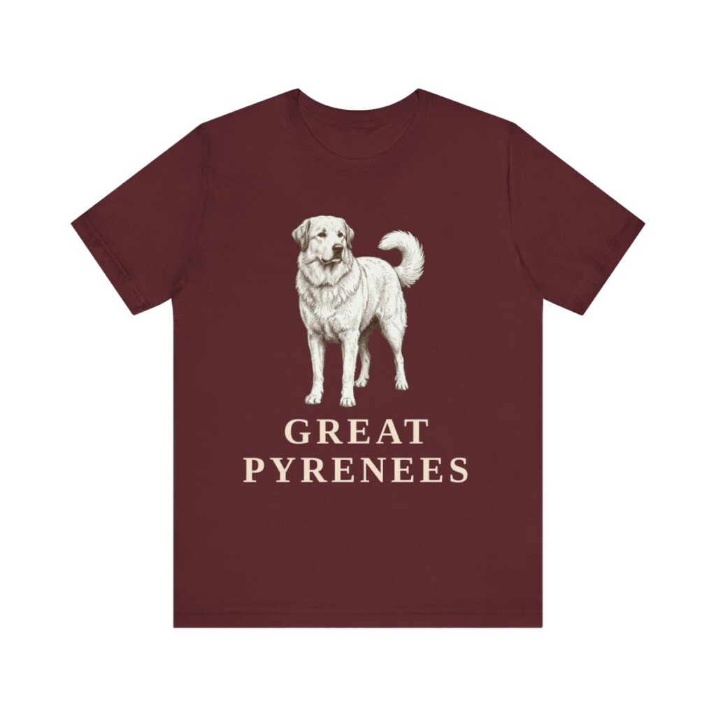 Great Pyrenees Lover Shirt, Vintage Dog Sketch Tee, Dog Lover Gift
