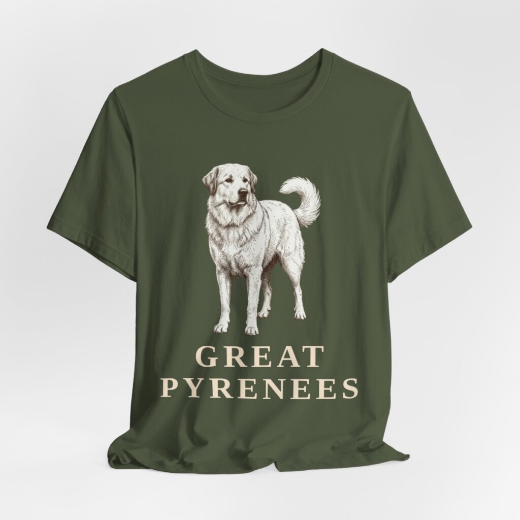 Great Pyrenees Lover Shirt, Vintage Dog Sketch Tee, Dog Lover Gift