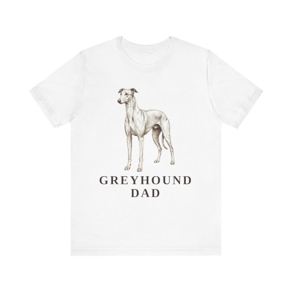 Greyhound Dad Shirt, Vintage Dog Sketch Tee, Dog Dad Gift