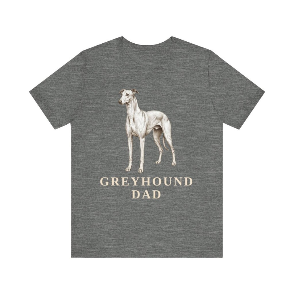 Greyhound Dad Shirt, Vintage Dog Sketch Tee, Dog Dad Gift