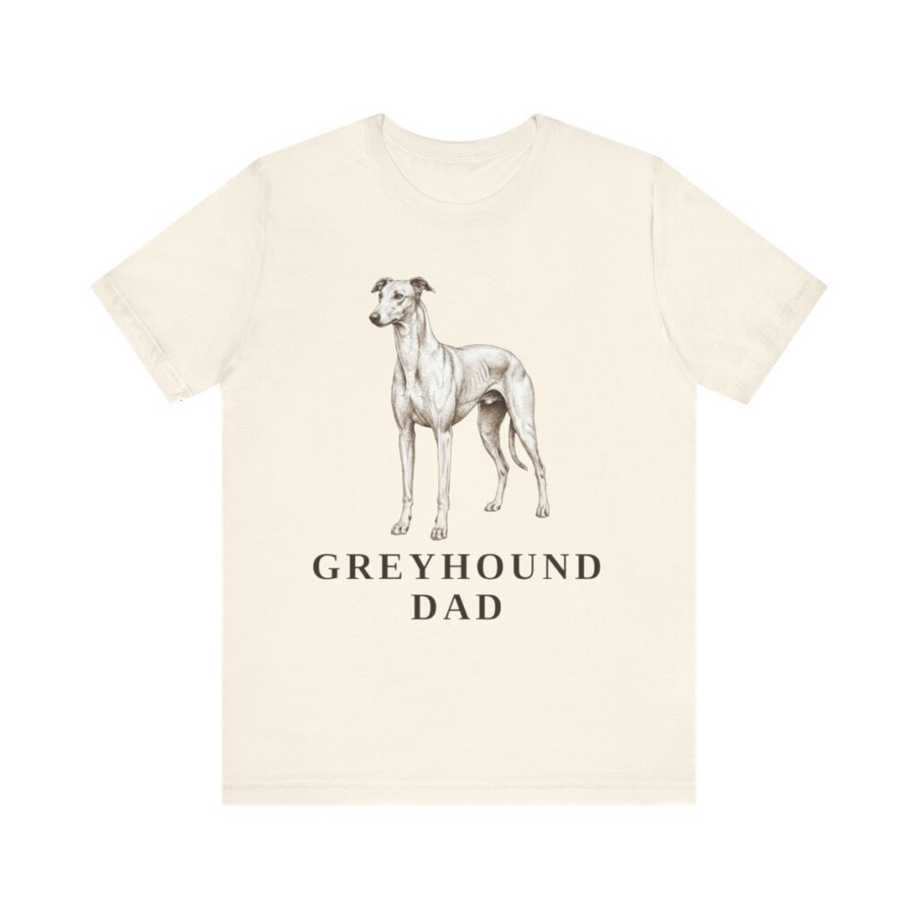 Greyhound Dad Shirt, Vintage Dog Sketch Tee, Dog Dad Gift