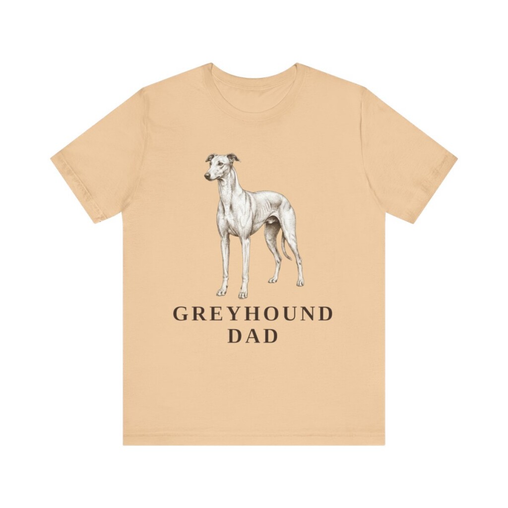 Greyhound Dad Shirt, Vintage Dog Sketch Tee, Dog Dad Gift