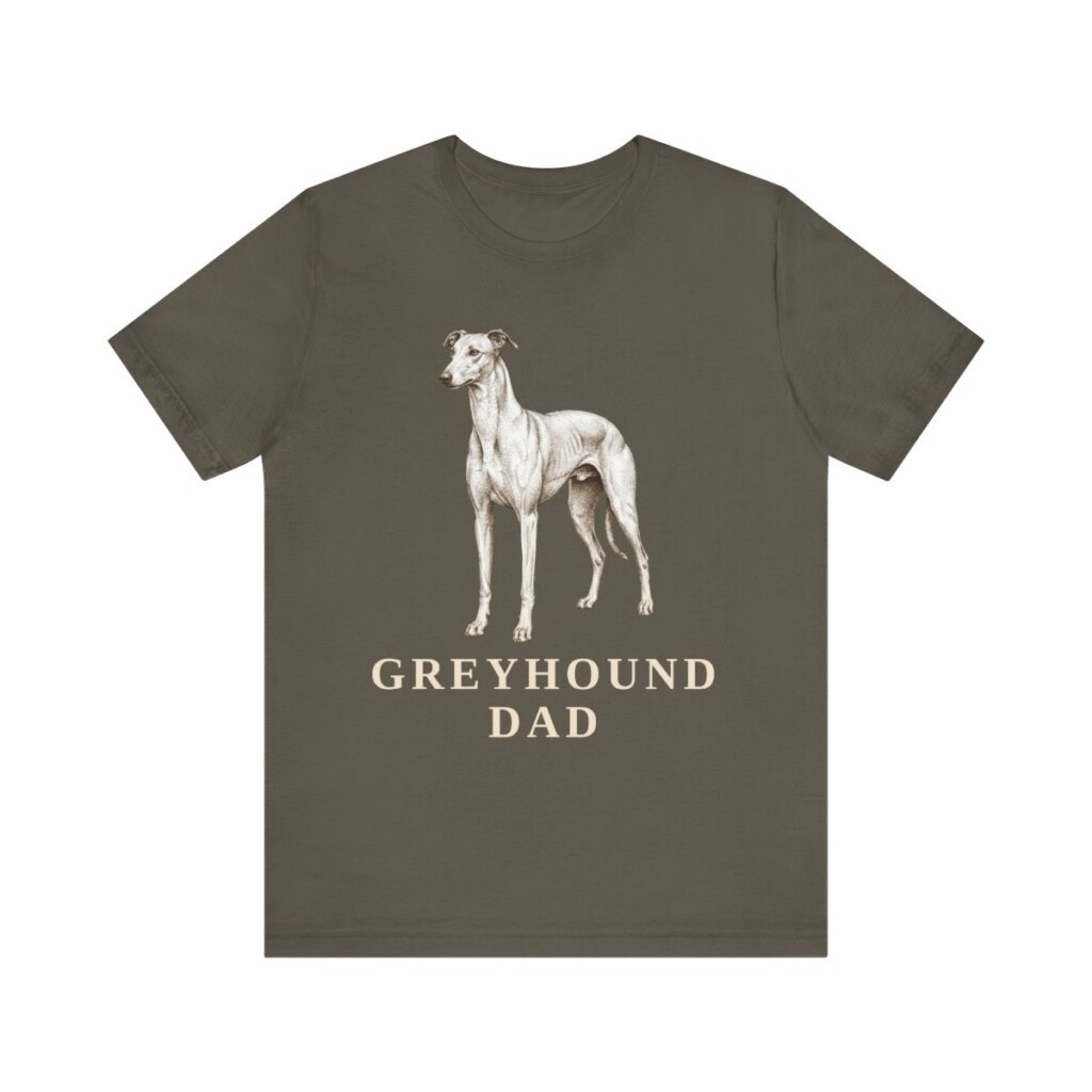 Greyhound Dad Shirt, Vintage Dog Sketch Tee, Dog Dad Gift
