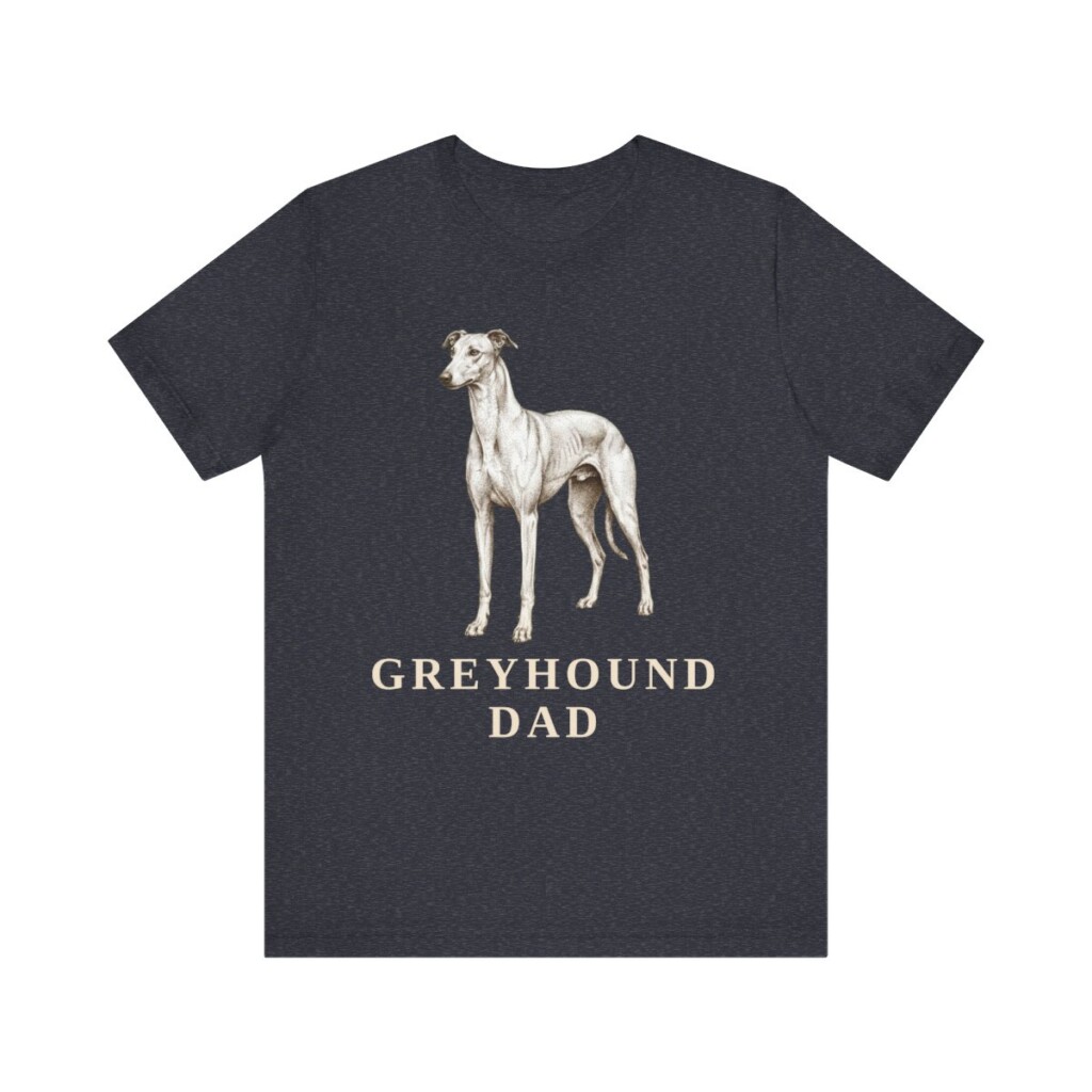 Greyhound Dad Shirt, Vintage Dog Sketch Tee, Dog Dad Gift