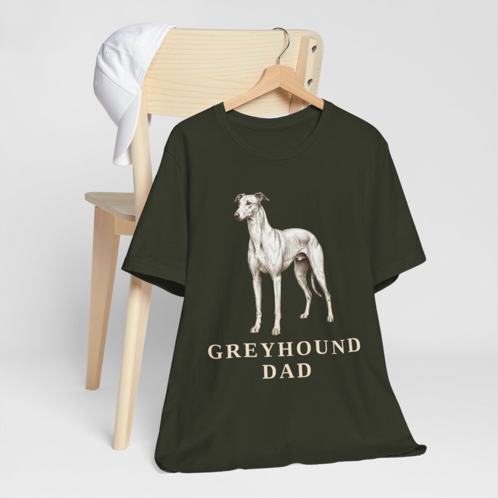 Greyhound Dad Shirt, Vintage Dog Sketch Tee, Dog Dad Gift