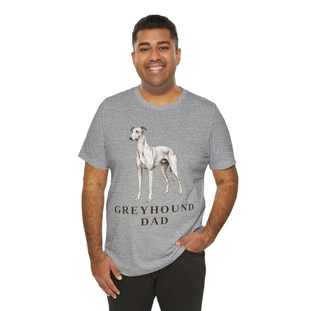Greyhound Dad Shirt, Vintage Dog Sketch Tee, Dog Dad Gift