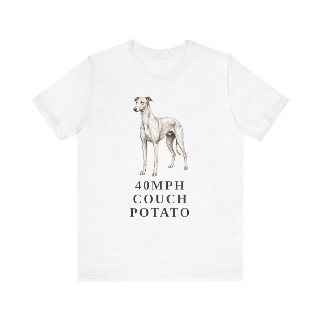 Greyhound Humor Shirt, Vintage Dog Sketch Tee, Dog Humor Gift