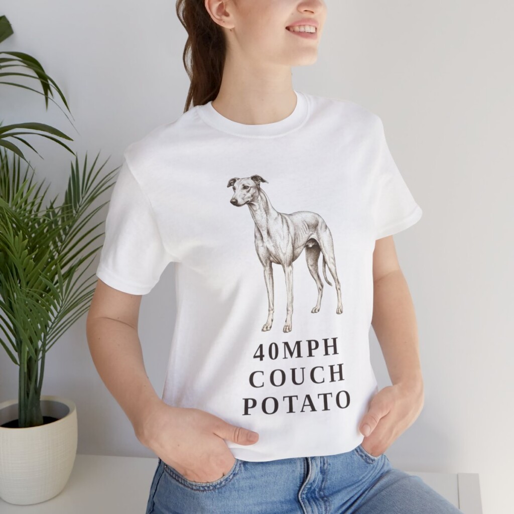 Greyhound Humor Shirt, Vintage Dog Sketch Tee, Dog Humor Gift
