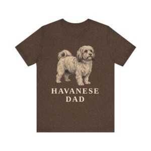 Havanese Dad Shirt, Vintage Dog Sketch Tee, Dog Dad Gift