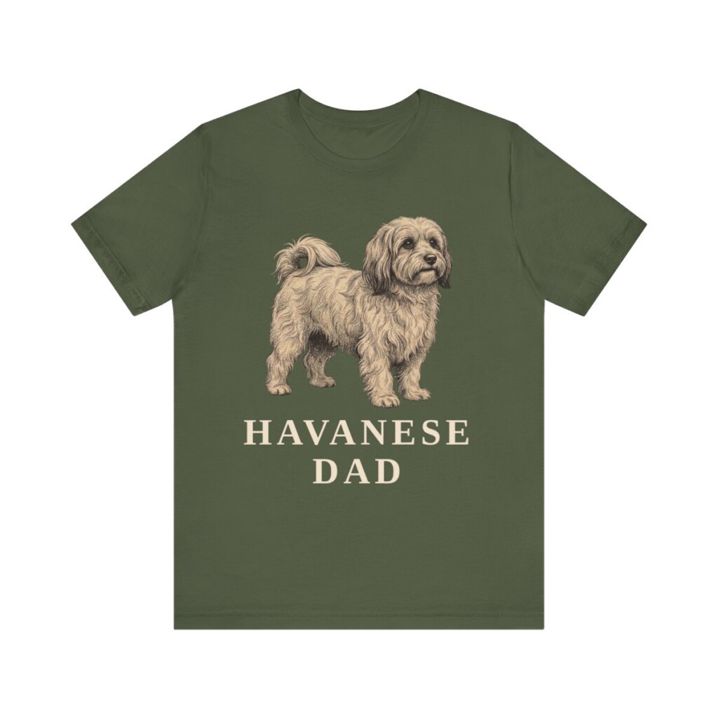 Havanese Dad Shirt, Vintage Dog Sketch Tee, Dog Dad Gift Havanese Dad Shirt, Vintage Dog Sketch Tee, Dog Dad Gift