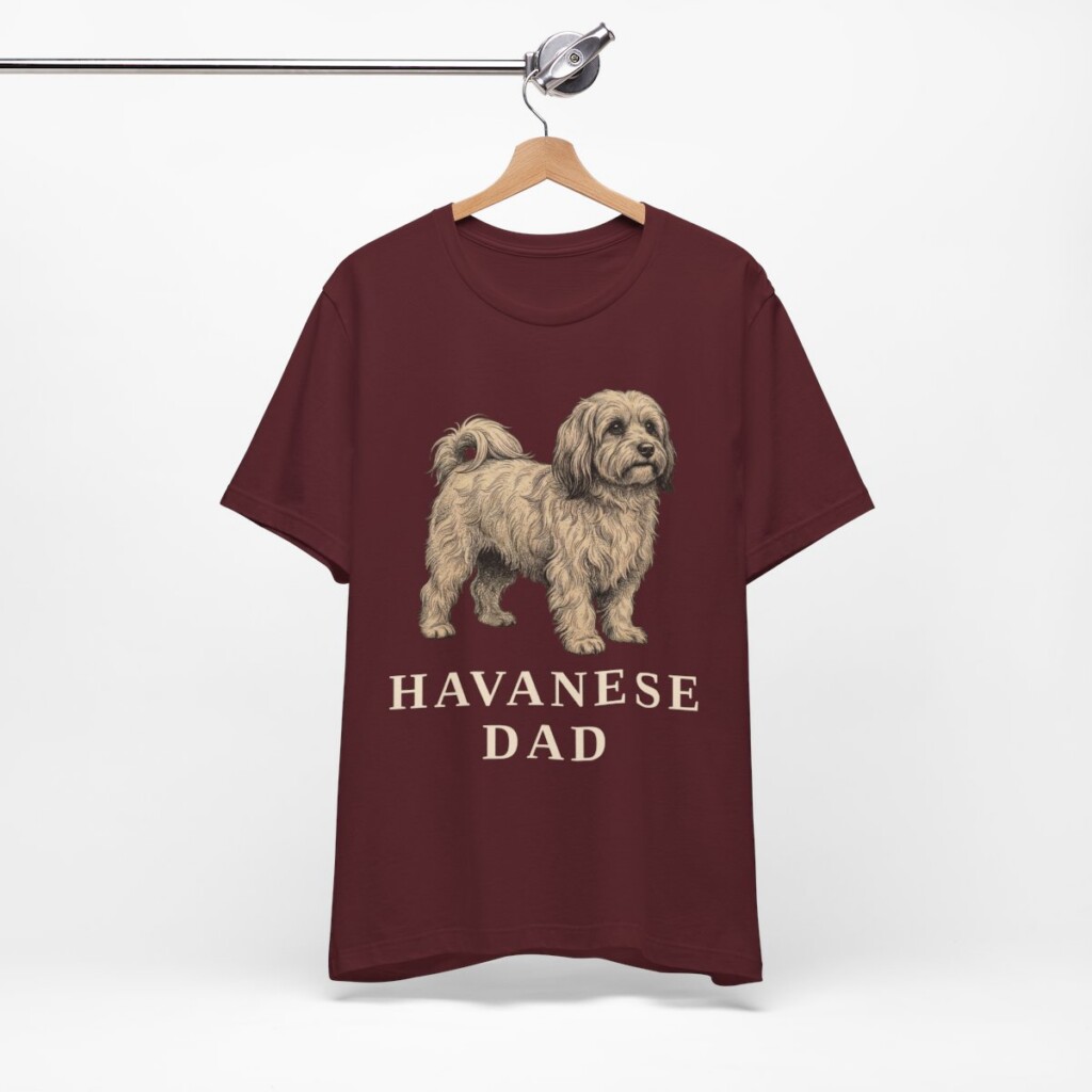 Havanese Dad Shirt, Vintage Dog Sketch Tee, Dog Dad Gift Havanese Dad Shirt, Vintage Dog Sketch Tee, Dog Dad Gift