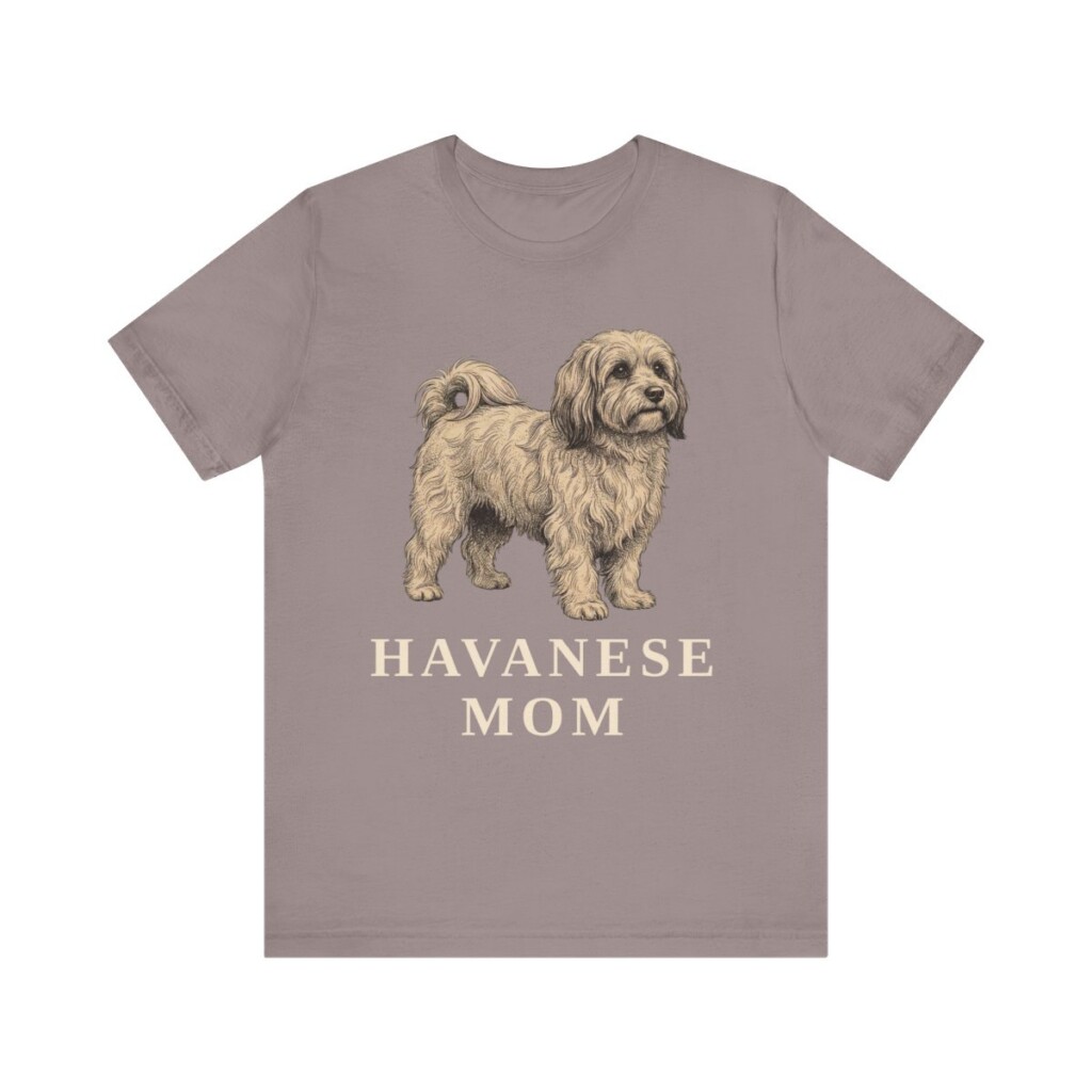 Havanese Mom Shirt, Vintage Dog Sketch Tee, Dog Mom Gift
