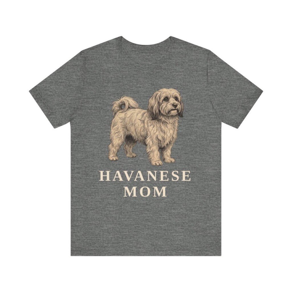 Havanese Mom Shirt, Vintage Dog Sketch Tee, Dog Mom Gift