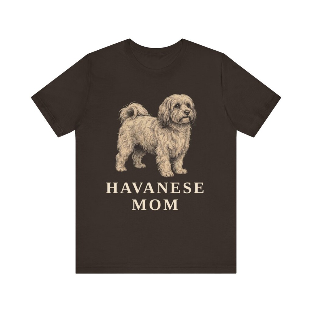 Havanese Mom Shirt, Vintage Dog Sketch Tee, Dog Mom Gift