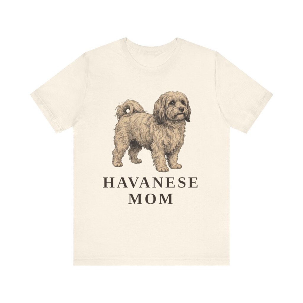 Havanese Mom Shirt, Vintage Dog Sketch Tee, Dog Mom Gift