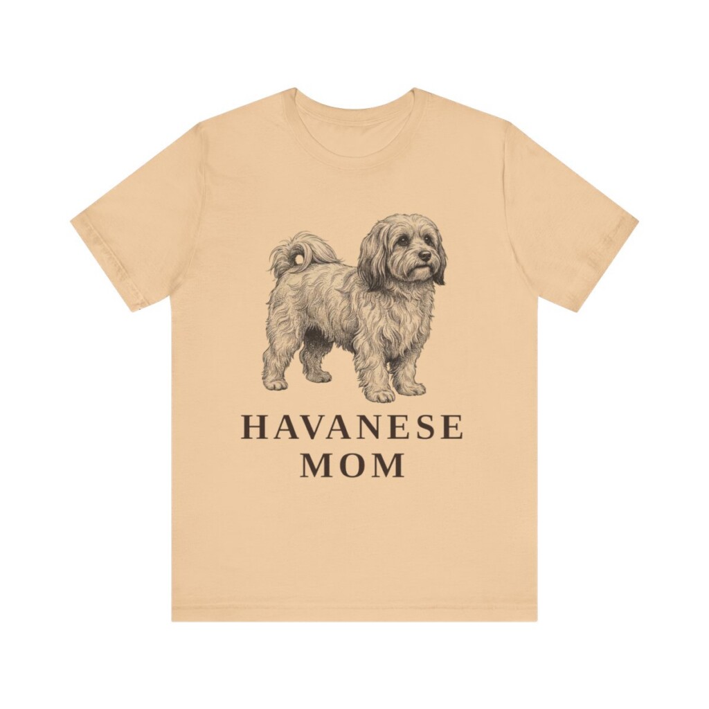 Havanese Mom Shirt, Vintage Dog Sketch Tee, Dog Mom Gift