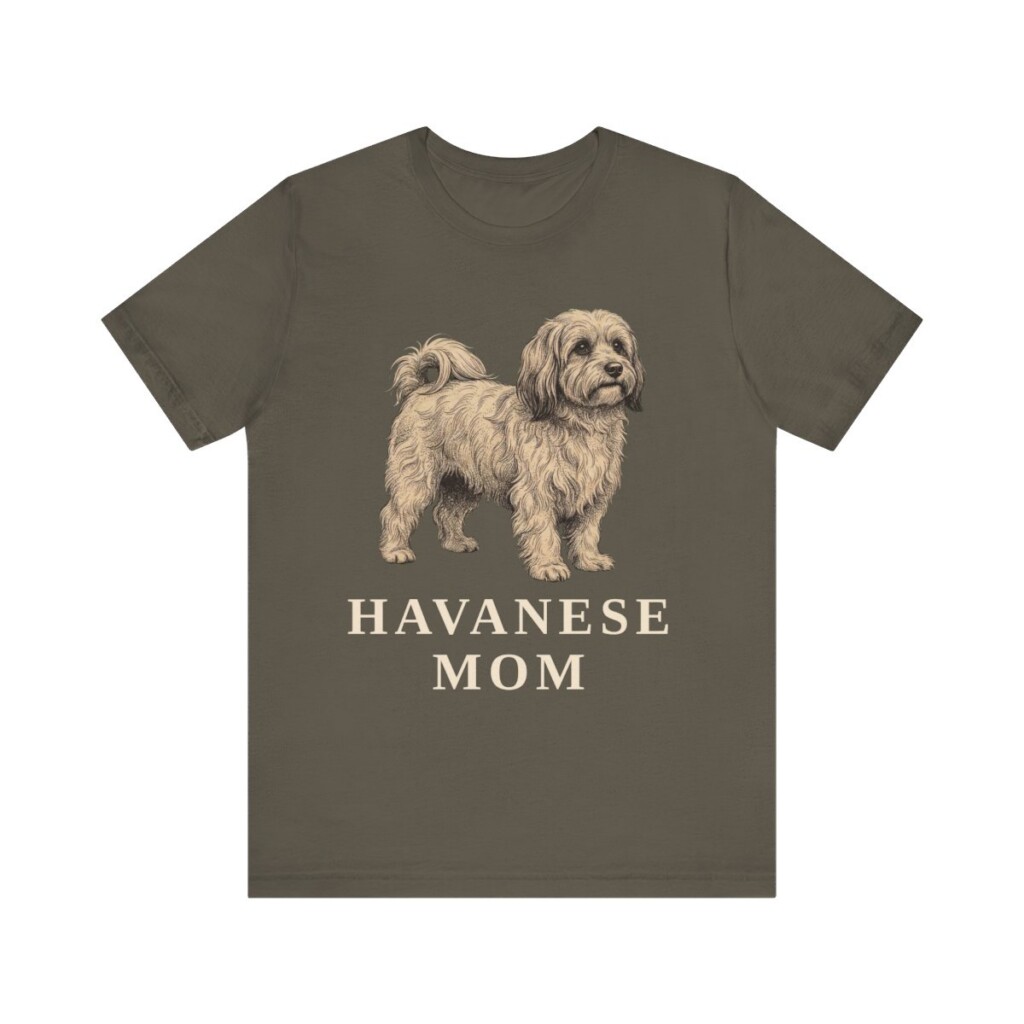 Havanese Mom Shirt, Vintage Dog Sketch Tee, Dog Mom Gift