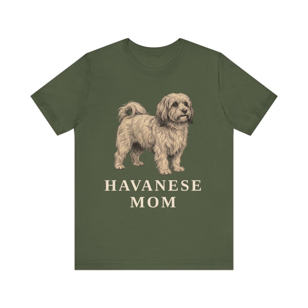 Havanese Mom Shirt, Vintage Dog Sketch Tee, Dog Mom Gift
