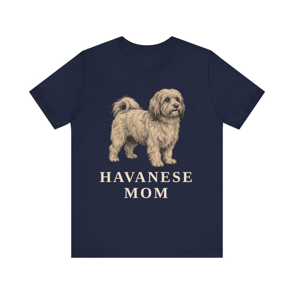Havanese Mom Shirt, Vintage Dog Sketch Tee, Dog Mom Gift