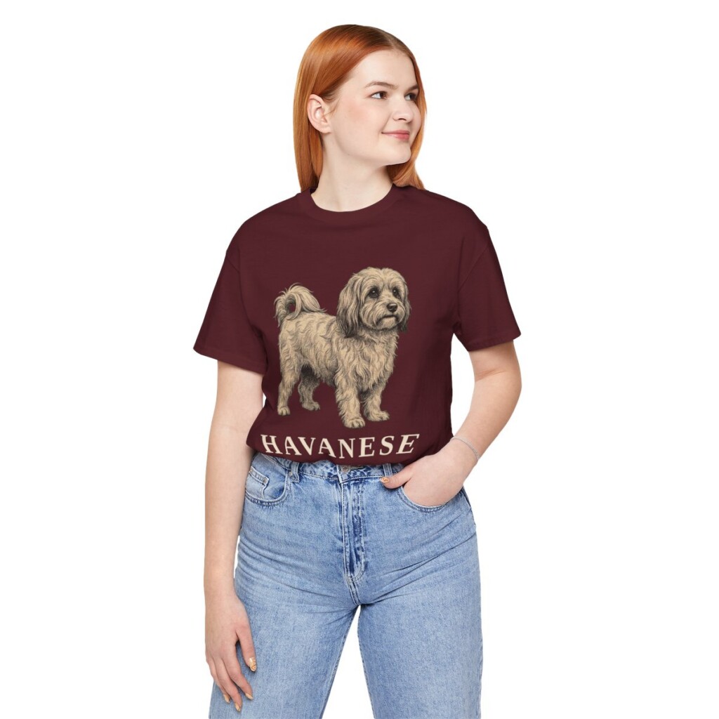Havanese Mom Shirt, Vintage Dog Sketch Tee, Dog Mom Gift