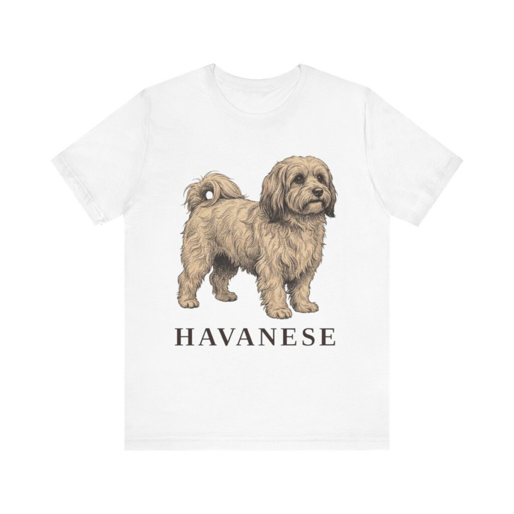 Havanese Lover Shirt, Vintage Dog Sketch Tee, Dog Lover Gift