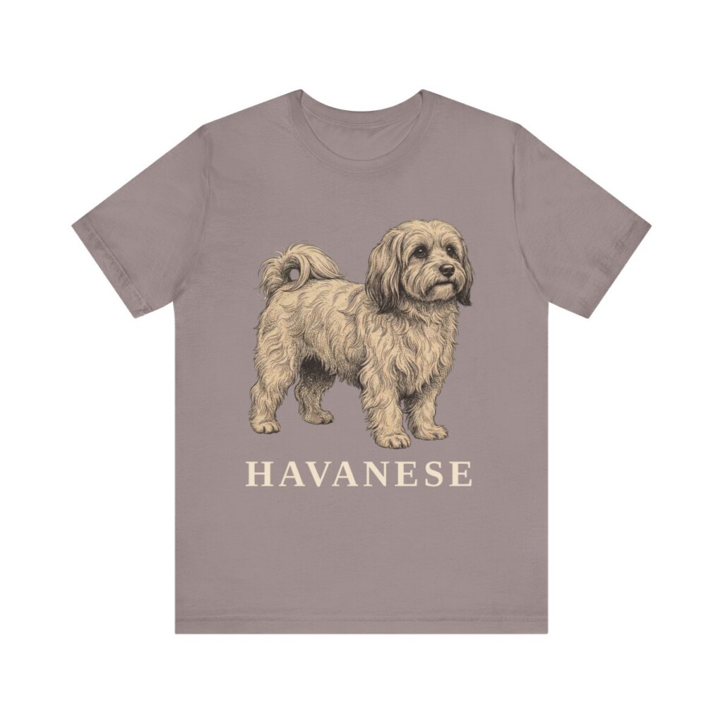 Havanese Lover Shirt, Vintage Dog Sketch Tee, Dog Lover Gift