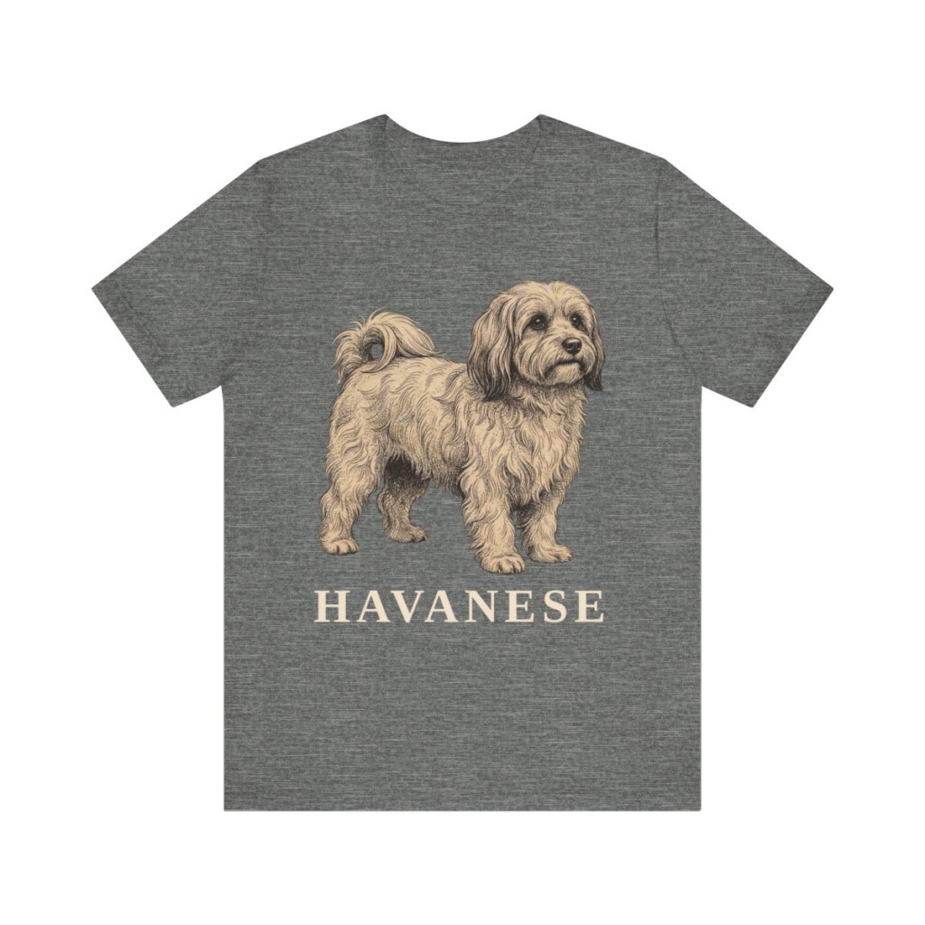 Havanese Lover Shirt, Vintage Dog Sketch Tee, Dog Lover Gift