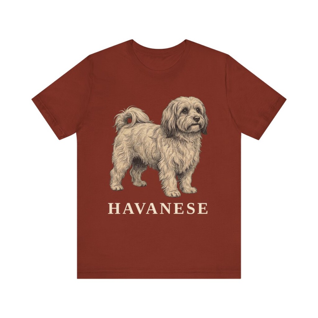 Havanese Lover Shirt, Vintage Dog Sketch Tee, Dog Lover Gift